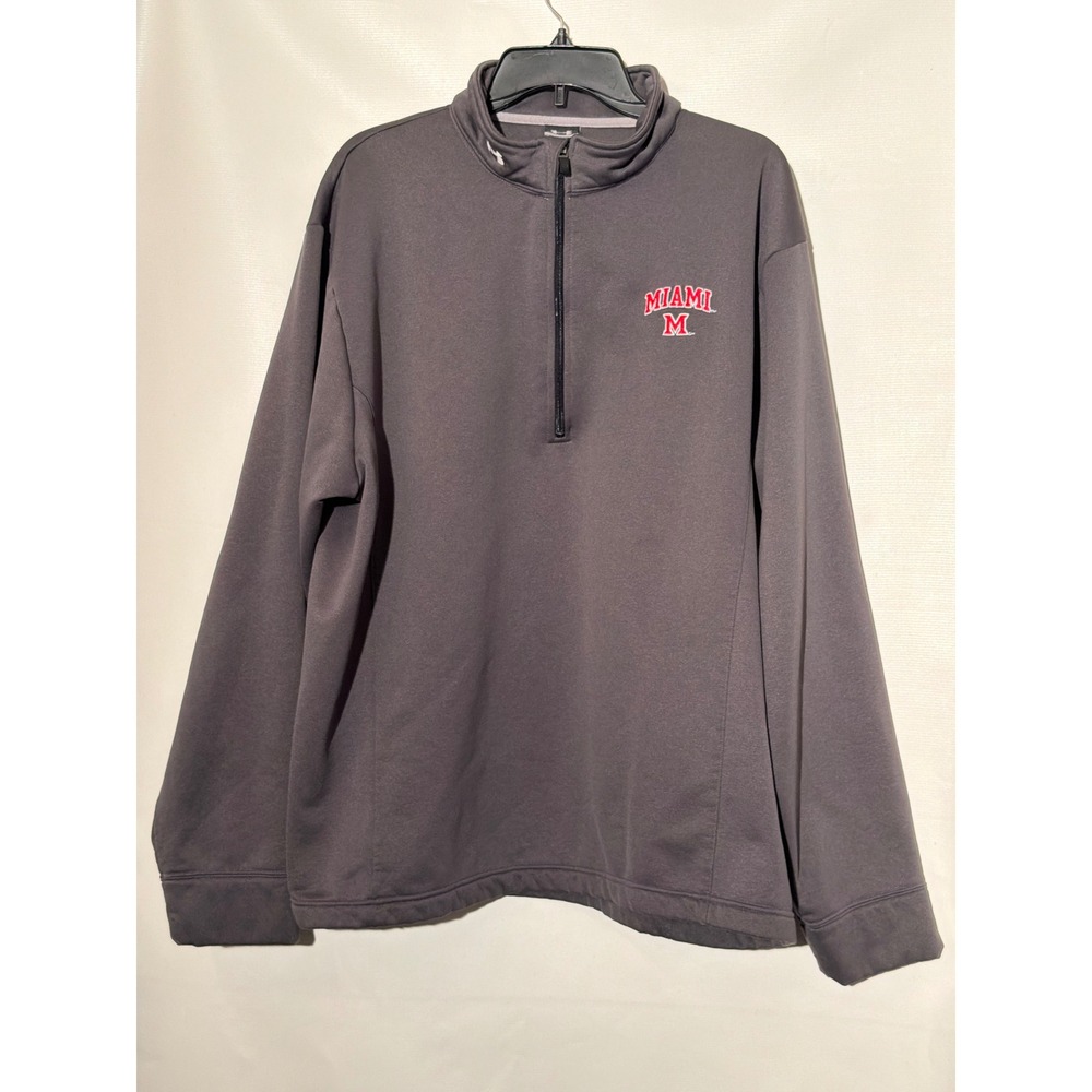 Under Armour Men's XL Gray Quarter Zip Pullover Athletic Shirt - Picture 3 of 6
